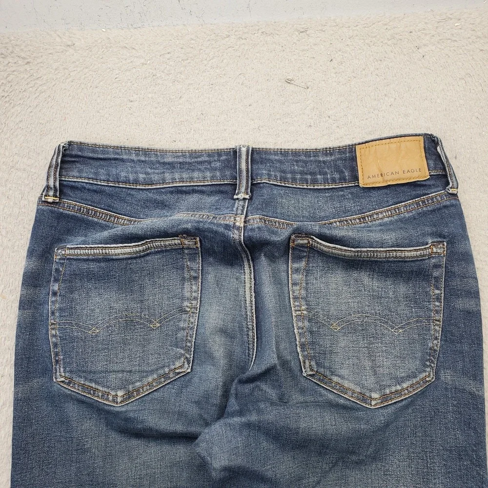 American Eagle Airflex+ Jeans Mens 30x32 Blue Denim Straight Leg Athletic Fit